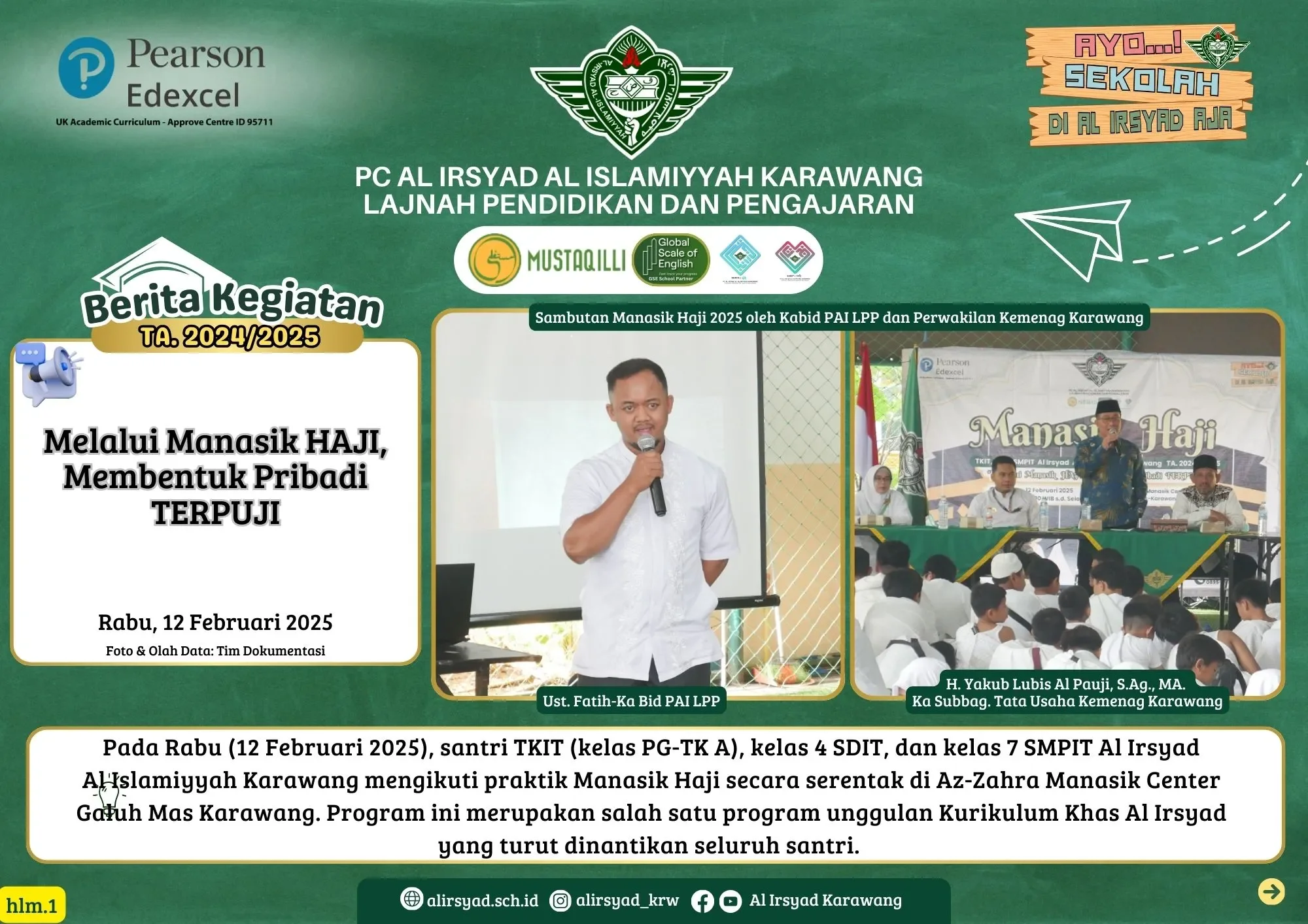 Manasik Haji Al Irsyad Karawang 2025: Pengalaman Spiritual Luar Biasa yang Membentuk Generasi Islami Sejak Dini
