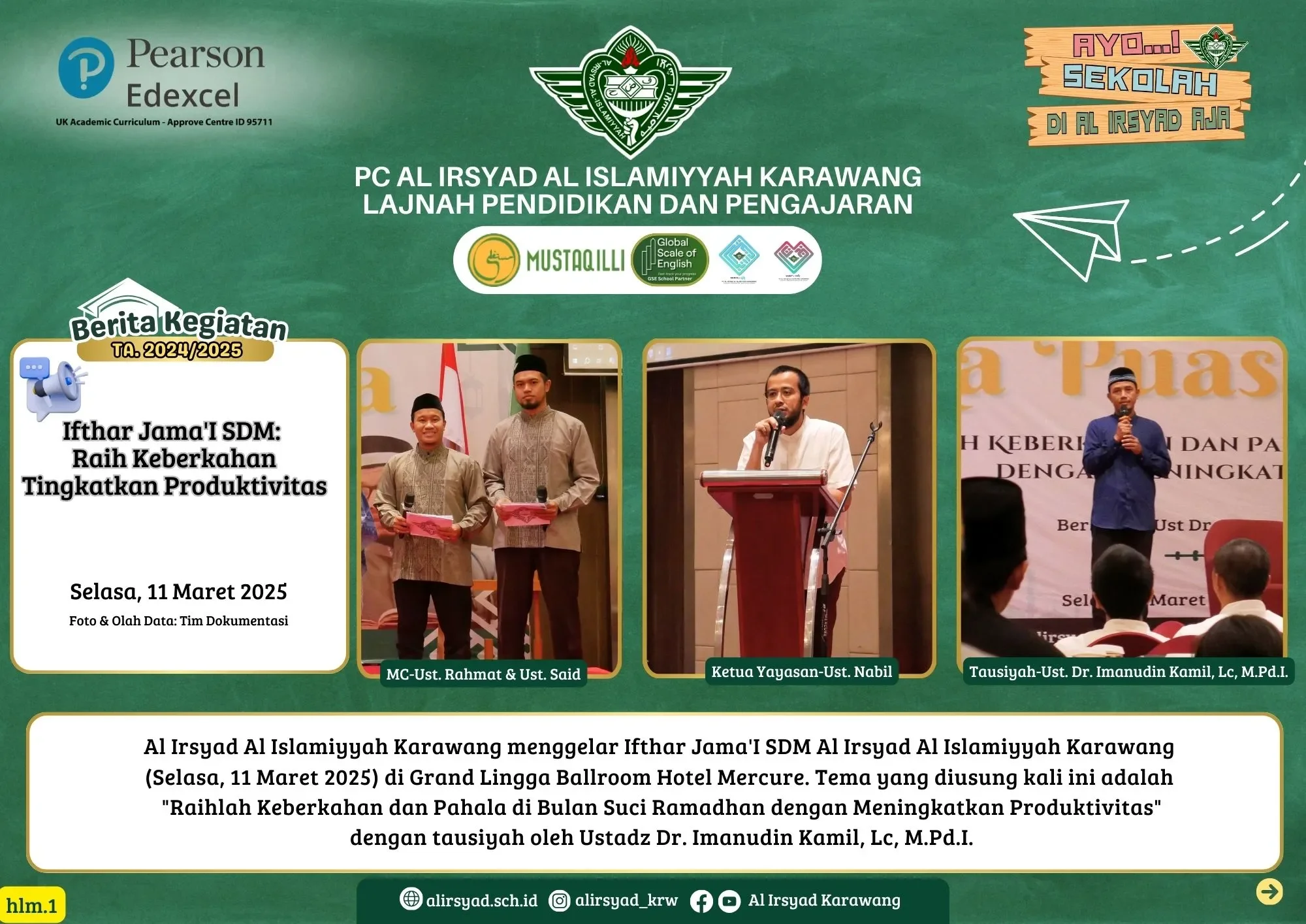 Ifthar Jama'I SDM: Raih Keberkahan Tingkatkan Produktivitas